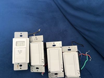3 Lutron Sunnata Dimmer Switches &Intermatic Timer