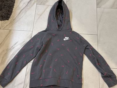 Nike Size, Large, Gray, And Hot Pink Sweatshirt