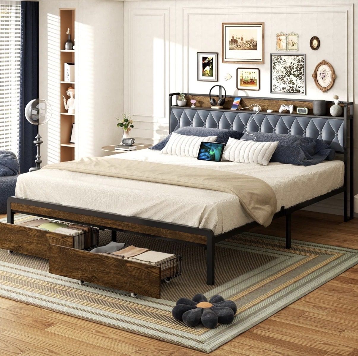 Brand New King Size Metal Platform Bed Frame