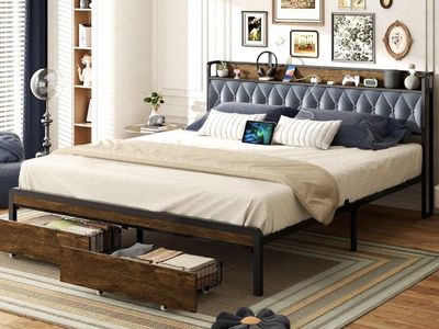 Brand New King Size Metal Platform Bed Frame