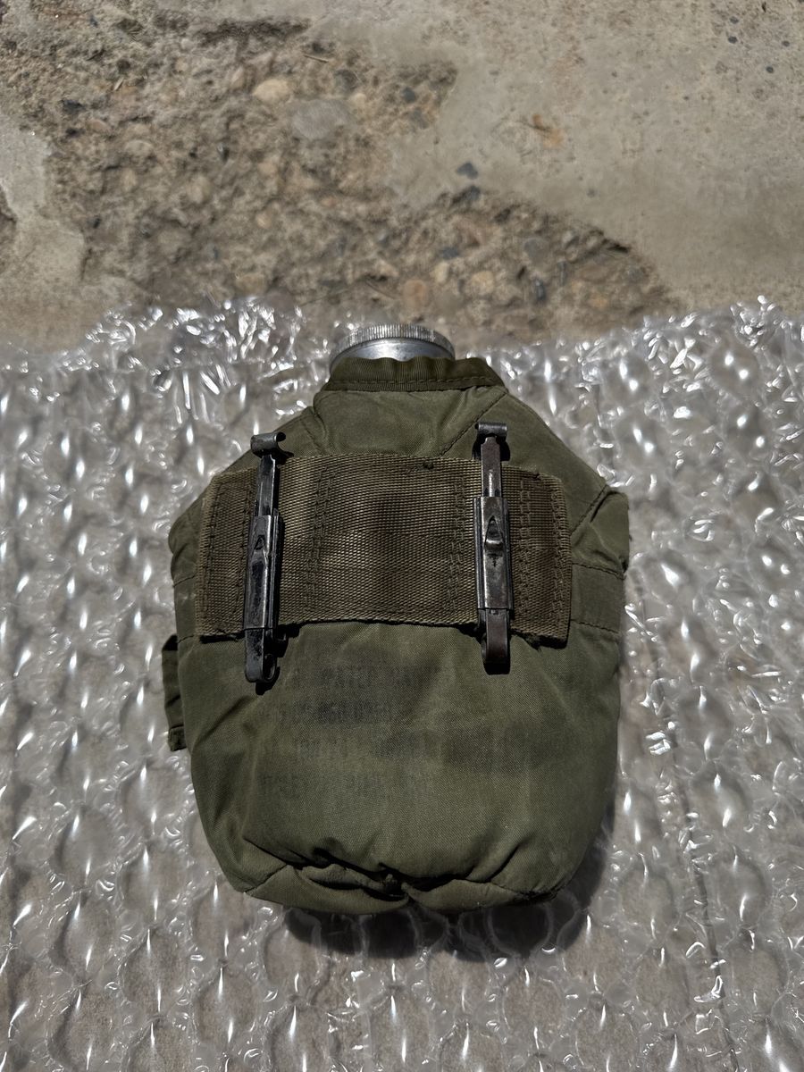 Vintage Aluminum Army Canteen - Military Surplus Water Bottle, PSL60 Cap