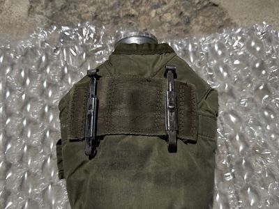 Vintage Aluminum Army Canteen - Military Surplus Water Bottle, PSL60 Cap