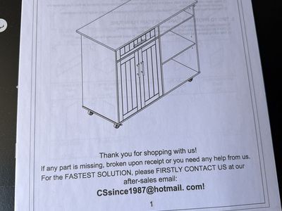 New in the box, Rolling kitchen cart SEE PHOTOS