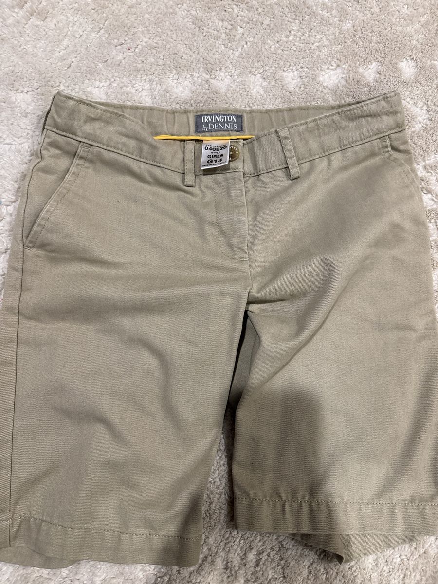 Irvington by Dennis Girls Size G14 Khaki Uniform Shorts