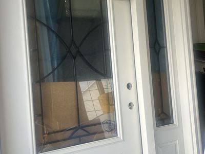 Exterior door with sidelight Pella