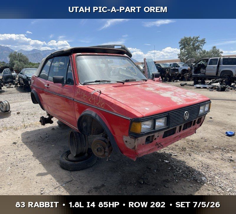 1983 Volkswagen Rabbit Parts - UTPAP Orem