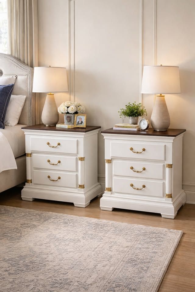 Matching Nightstands - Refinished, Solid, Beautiful