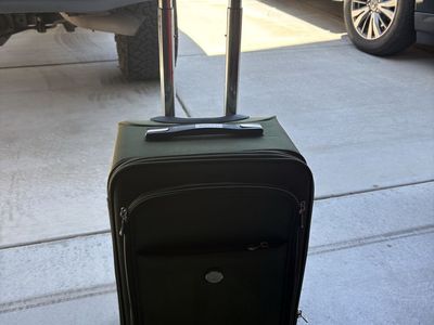 Unicorn Print Rolling Carry-On Luggage and green Carry on luggage. Can purchase separate or together.