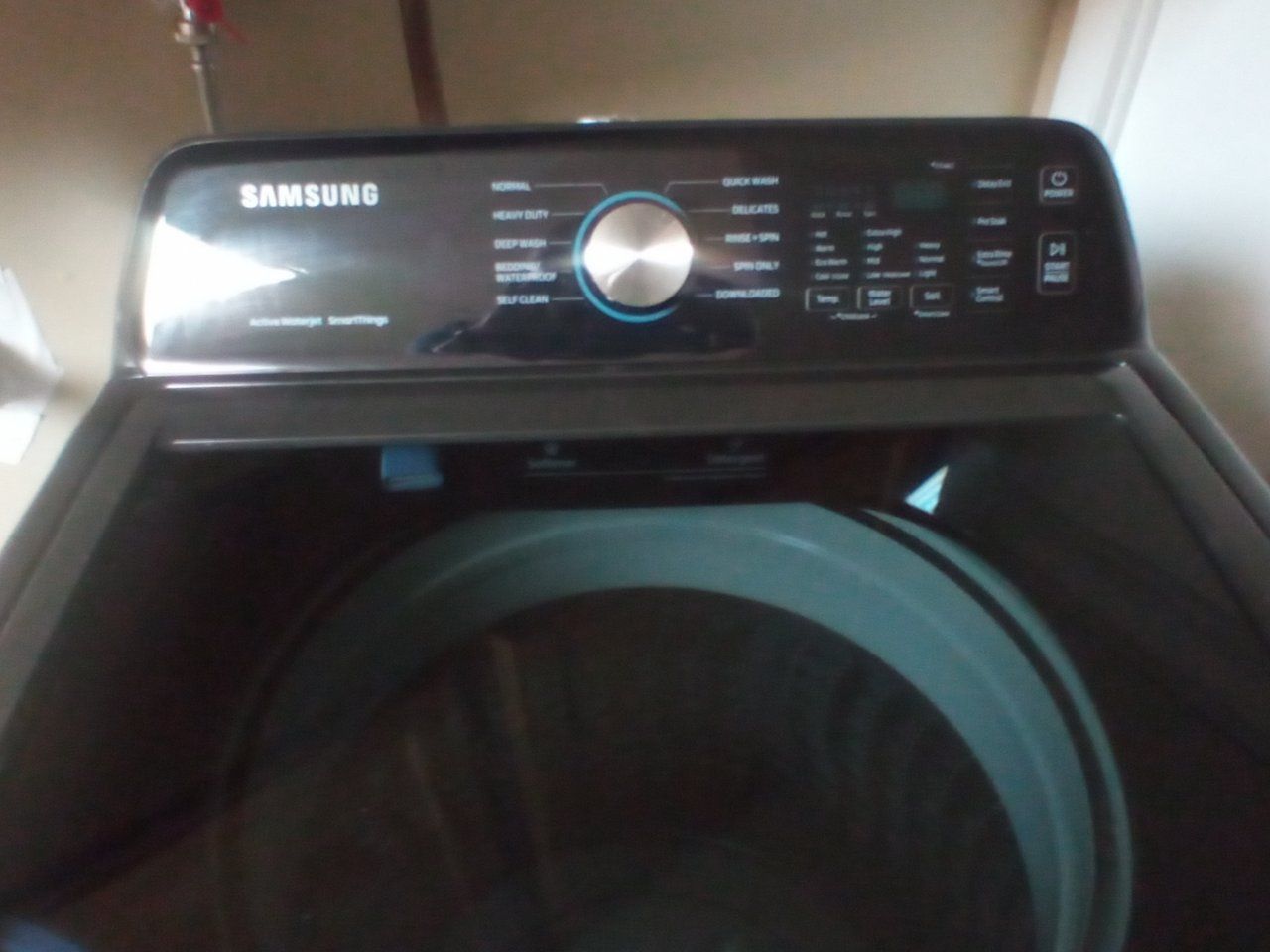 Samsung  SmartThings Top Load Washer and electric dryer set large capacity - Black