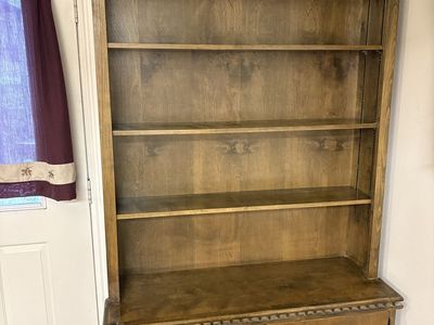 Wooden Bookcase with Cabinet Storage