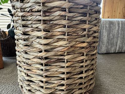 Woven Textured Basket Table - Used, Great Condition