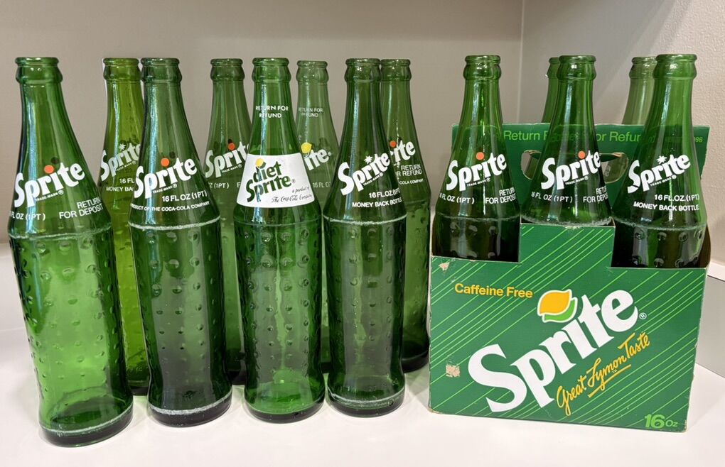 Vintage SPRITE Bottles National Park Stamped
