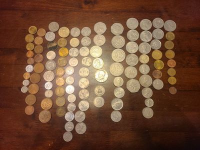 vintage lot of coins
