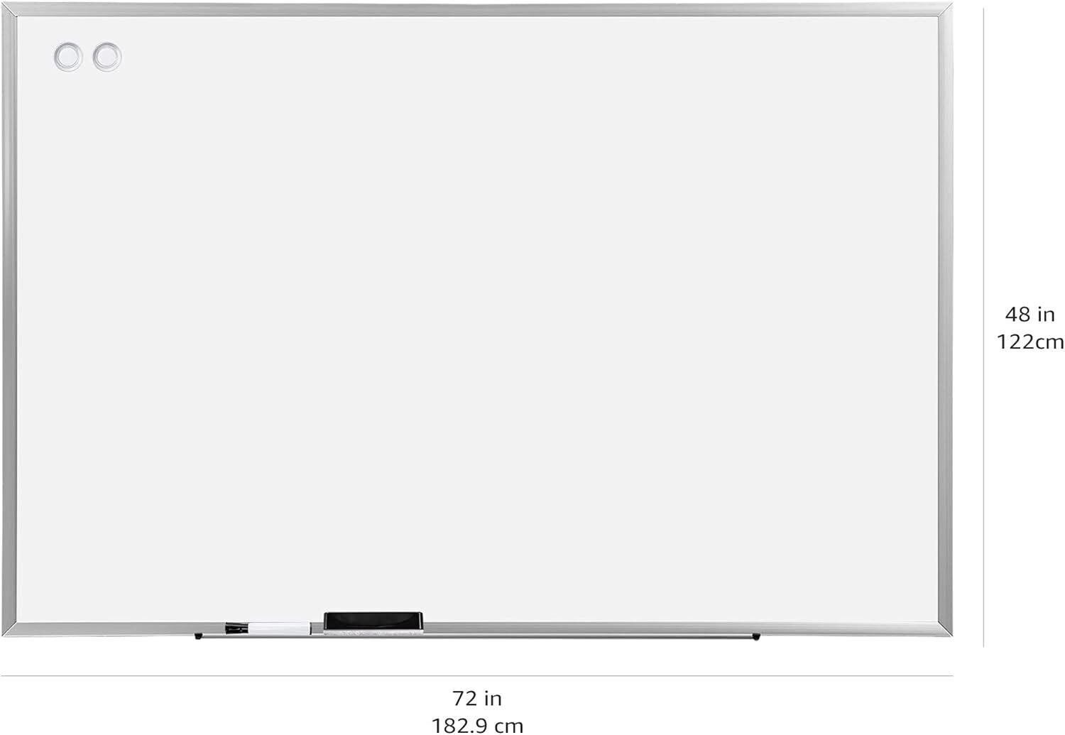 48x72 Amazon Basics Magnetic Whiteboard