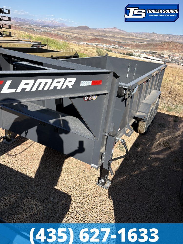 7x14 Lamar DT Gooseneck Dump Trailer - 36" Sides - 14K GVWR - Telescopic