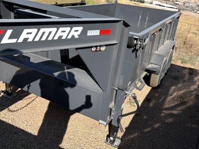 7x14 Lamar DT Gooseneck Dump Trailer - 36" Sides - 14K GVWR - Telescopic