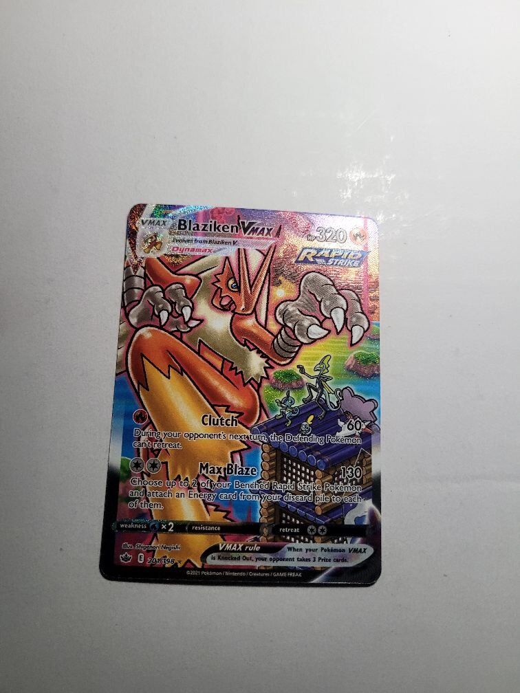 Blaziken Vmax 2021 mint condition sleeved.