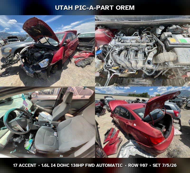 2017 Hyundai Accent Parts - UTPAP Orem