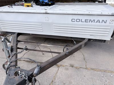 Coleman Pop-Up Camper Parts - Trailer Frame, Door, and Top Section