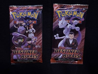 Pokemon TCG Scarlet & Violet Destined Rivals Booster Pack (2x) - 10 Cards Each - New/Factory Sealed