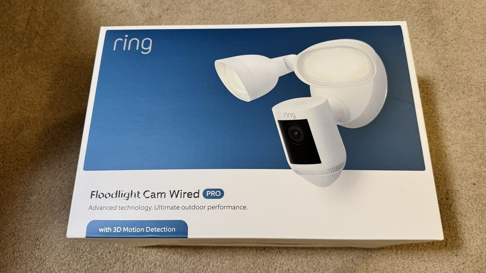 Ring Floodlight Cam Wired Pro Outdoor Security Camera with 3D Motion Detection