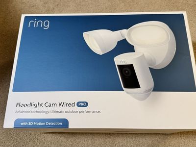 Ring Floodlight Cam Wired Pro Outdoor Security Camera with 3D Motion Detection