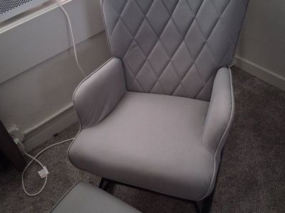 Grey rocking chair