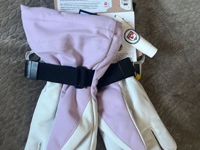 Never Used: Hestra's Army Leather Heli Ski Glove Size 7 Lilac