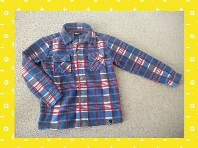 Quiksilver Boy's Plaid Fleece Button-Up Shirt Jacket Size S (7/8)