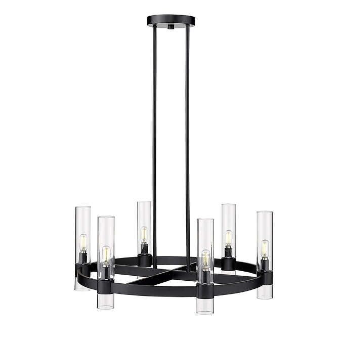 OVE Decors Bennett 6-Light Ring Chandelier Matte Black 1185690 #21786