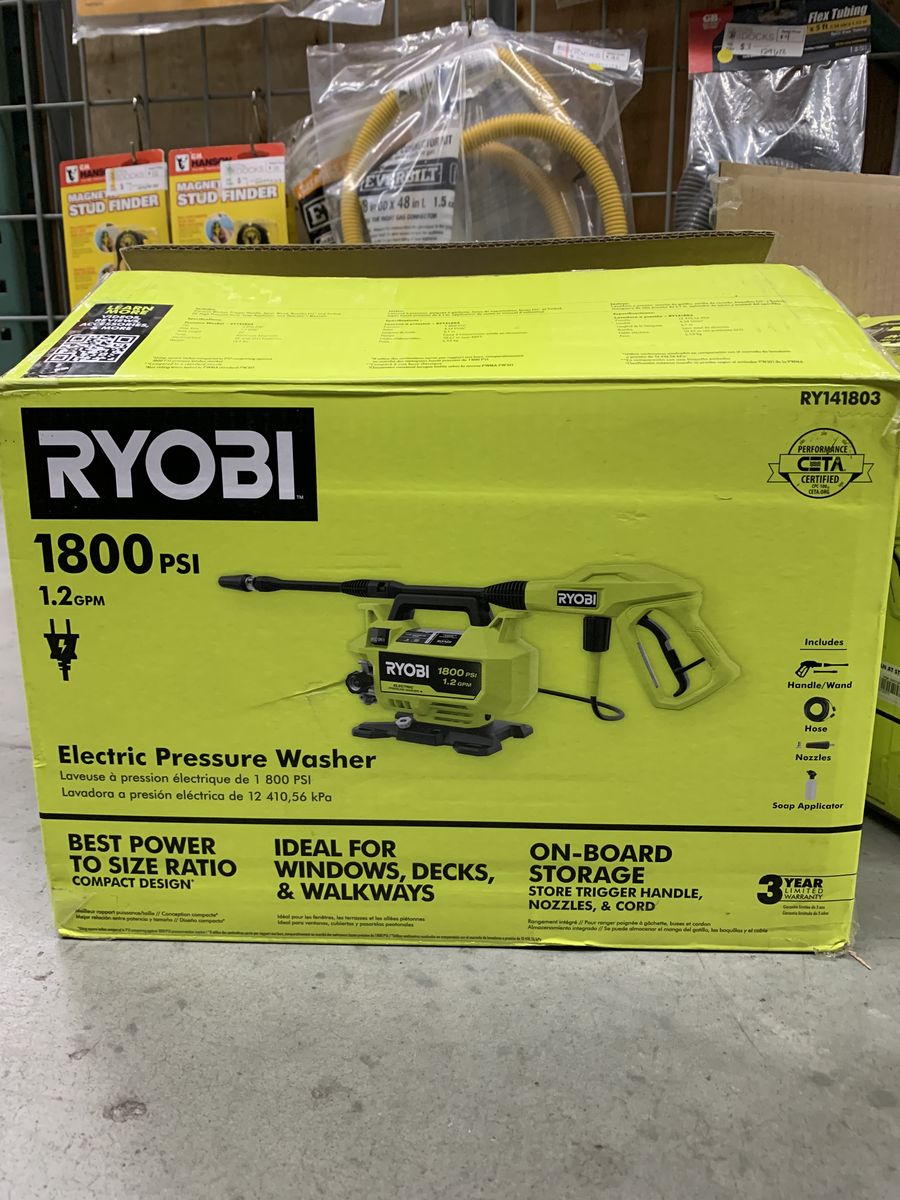 RYOBI 1800 PSI 1.2 GPM Cold Water Corded Electric Pressure Washer