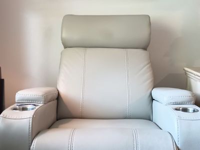 Beautiful Beige Faux Leather Electric Recliner