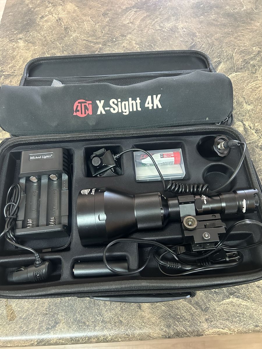 ATN X-Sight 4K Pro Smart HD Day/Night Riflescope with Wicked lights shot pro IR