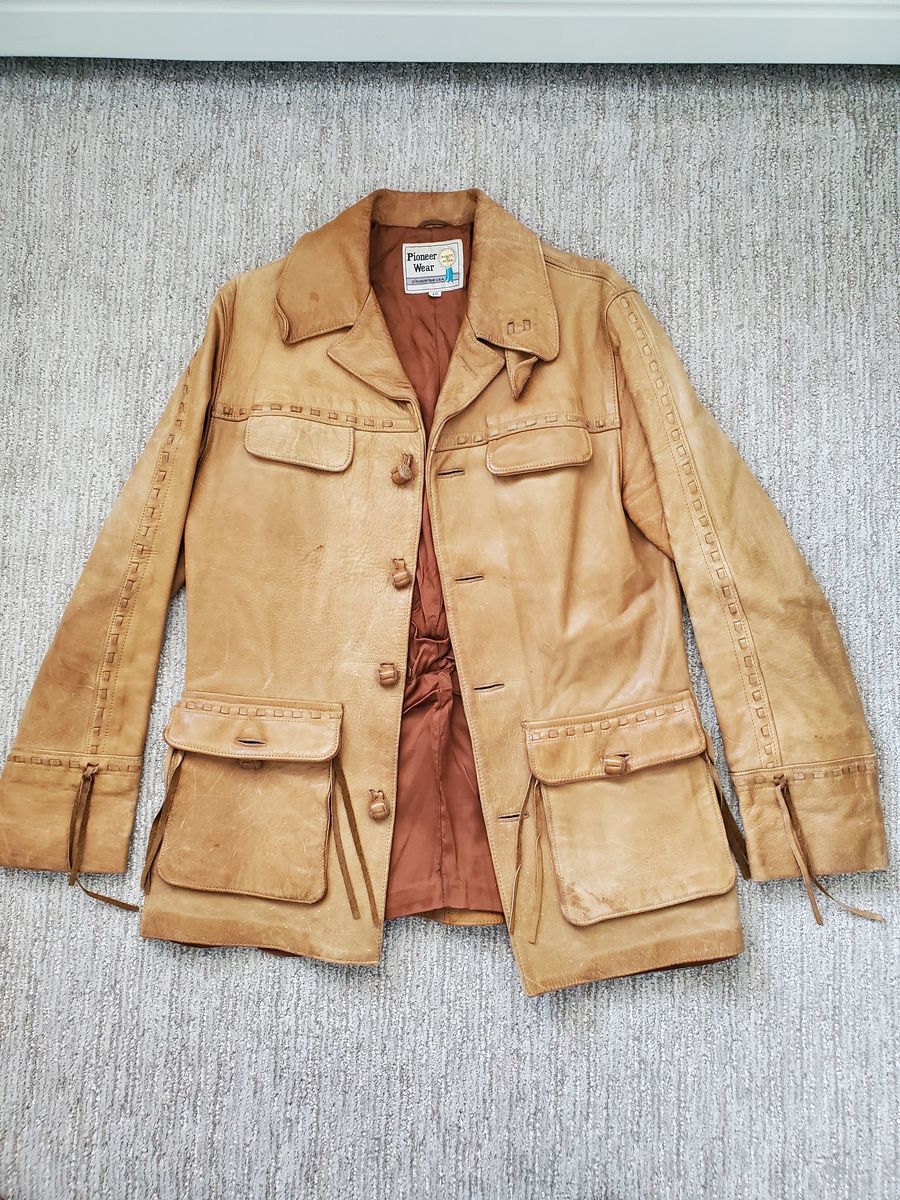 Vintage Pioneer Wear Leather Coat