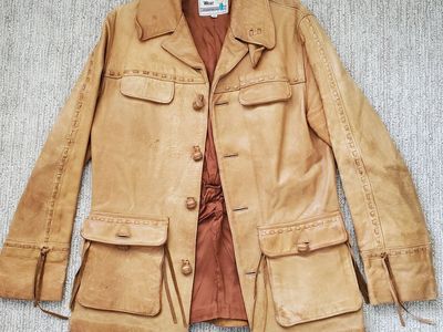 Vintage Pioneer Wear Leather Coat