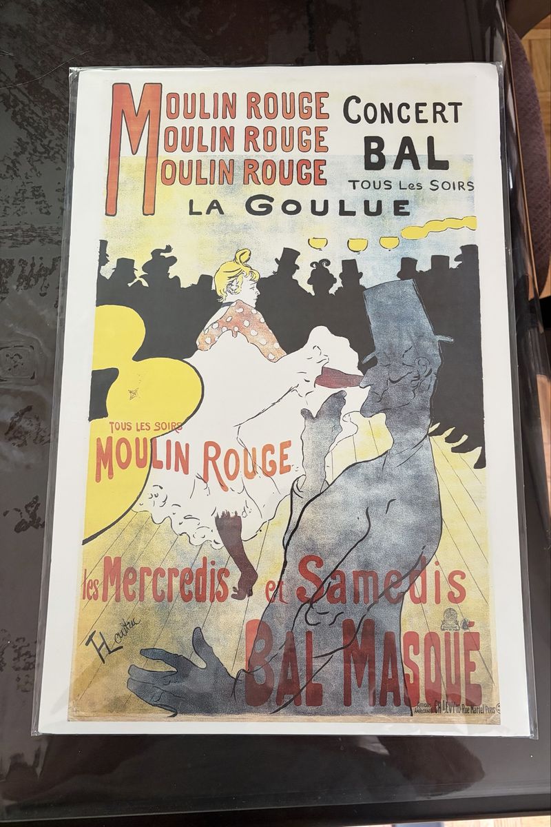 Vintage poster of moulin rouge