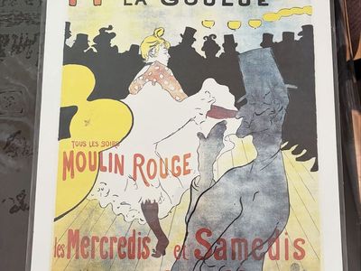 Vintage poster of moulin rouge