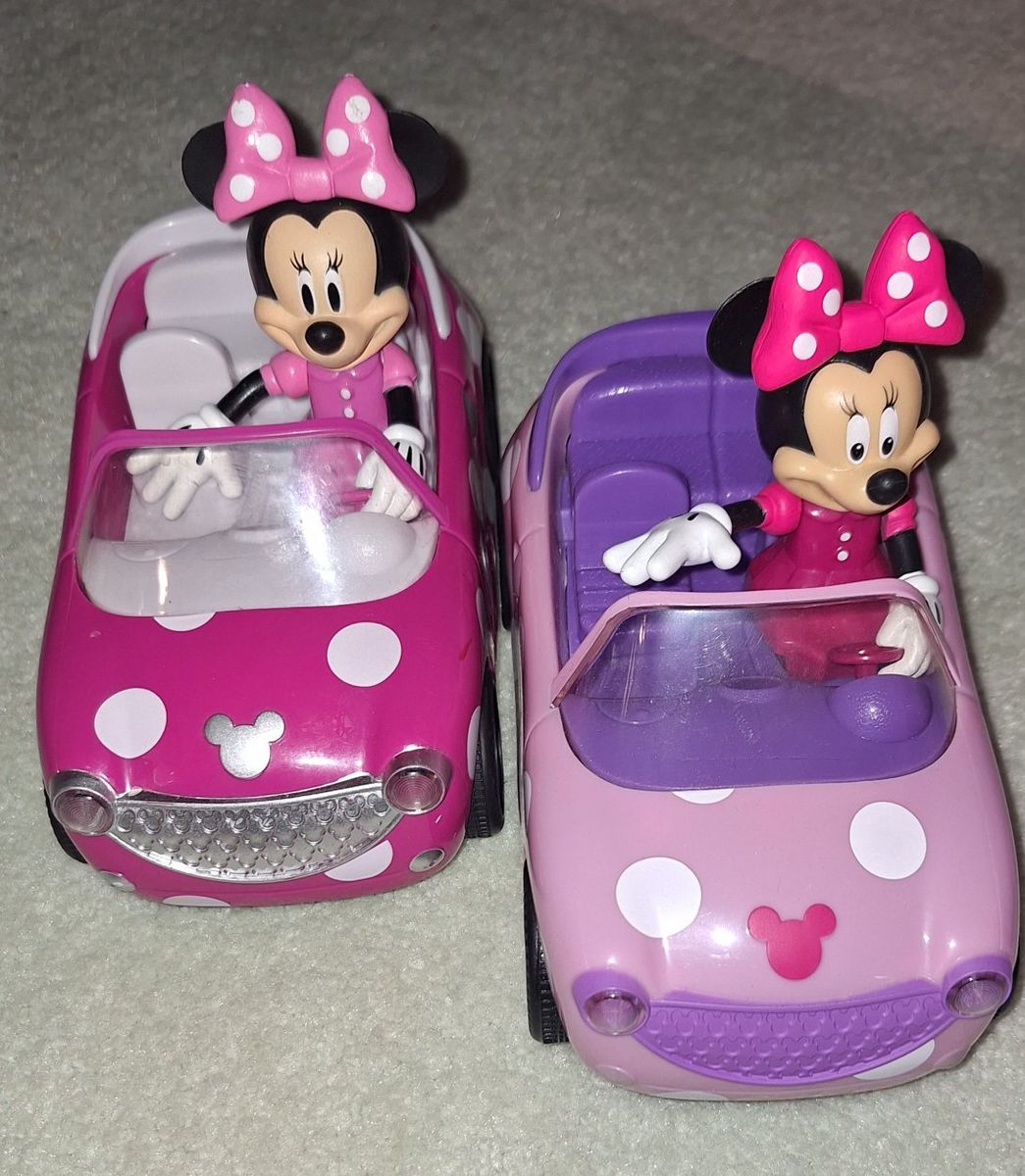 Two Minnie Mouse Push Cars