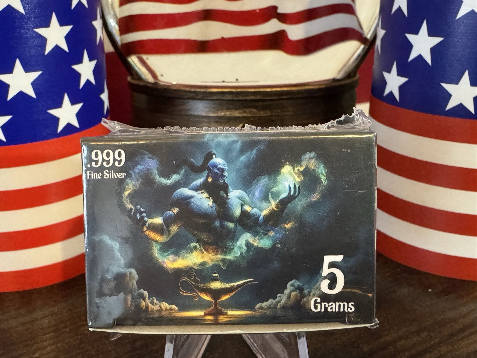 5 Grams .999 Fine Silver Genie Bar - In Box