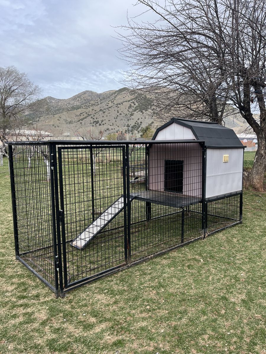 Heated Dog House With Pen