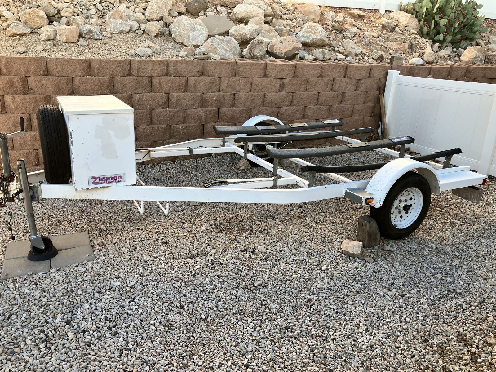 Double Watercraft Trailer with Storage , Spare and Slides !