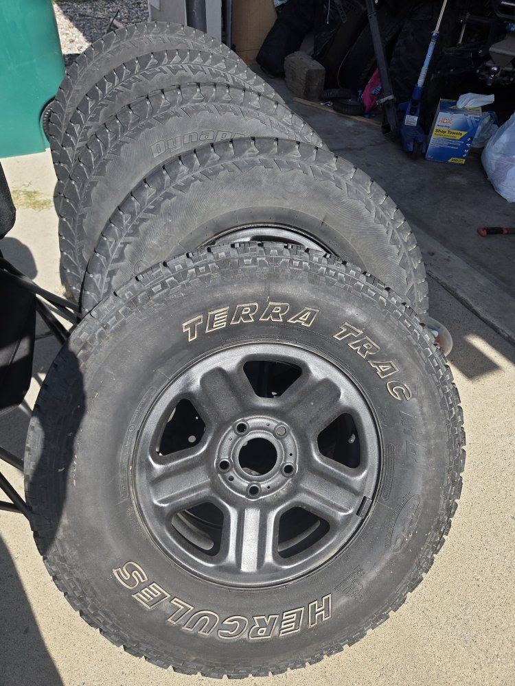 Hercules Terra Trac AT2 All-Season Tires 265/75R16 with Rims, Set of 5, Excellent Tread