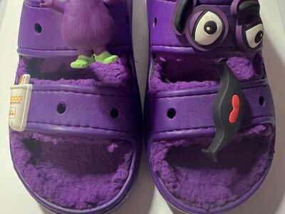 Grimace Crocs Sandal Men 5 Women 7