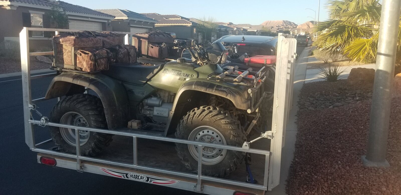 Four Wheelers and trailer for sale