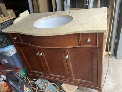 Bathroom Vanity with 2 Drawers and 3 Cabinets