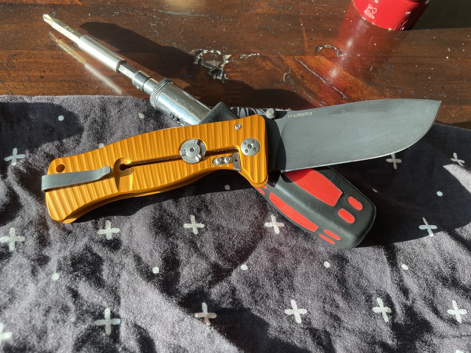 LionSteel SR1 Frame-Lock EDC Knife with D2 Tool Steel blade by Moletta Design