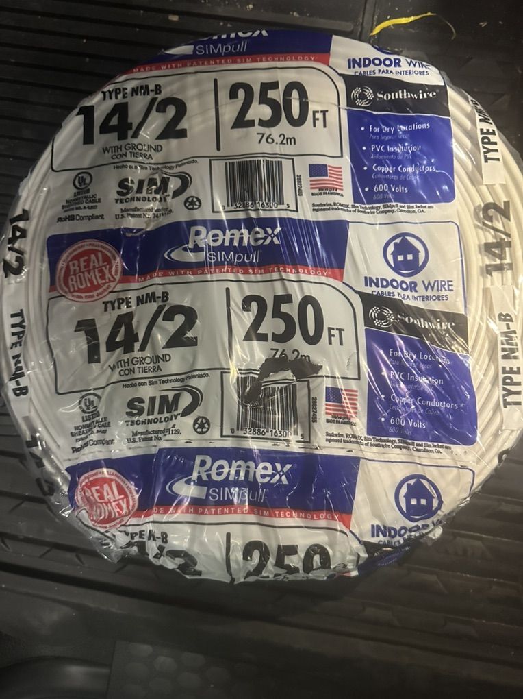 14/2 Romex  250 Ft Ronn Unused