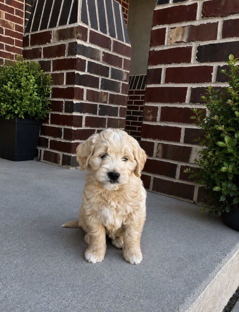 Mini F1 English Goldendoodle Puppies - ready now