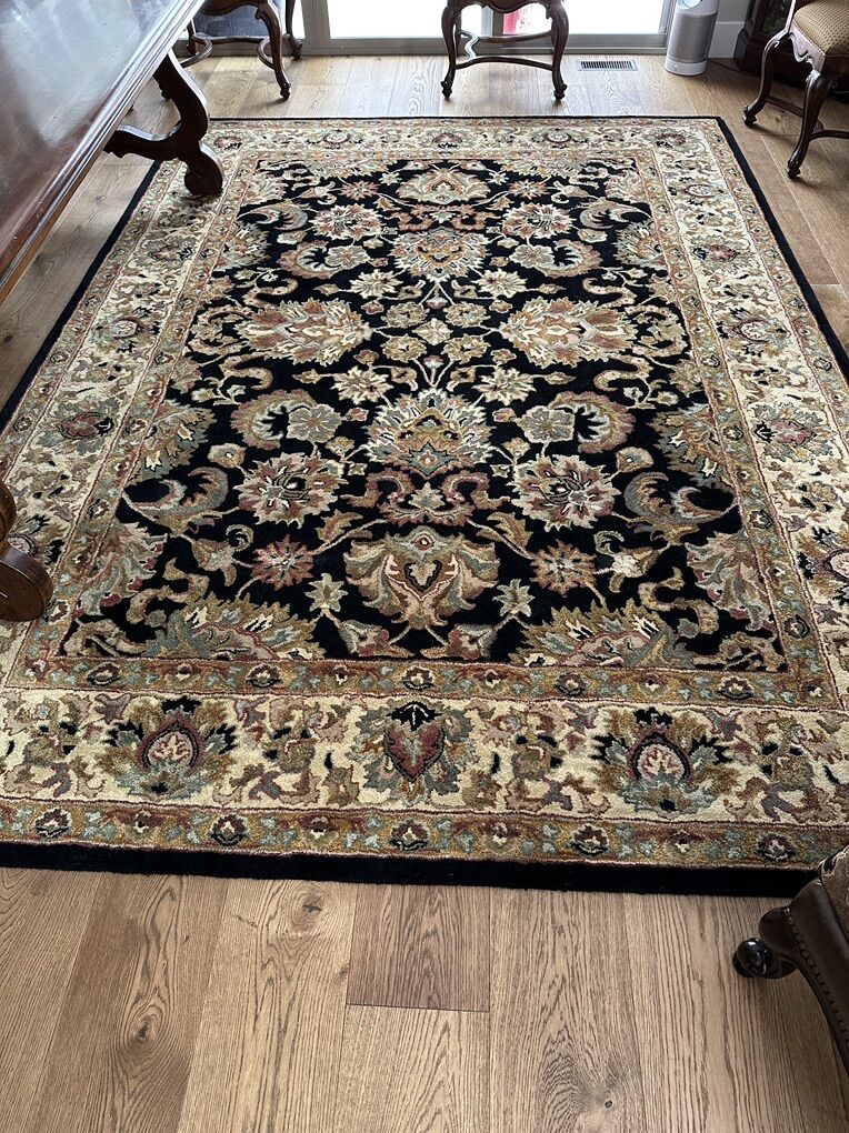 Feizy Yale 8527F Black & Gold 8’x11’ Wool Area Rug