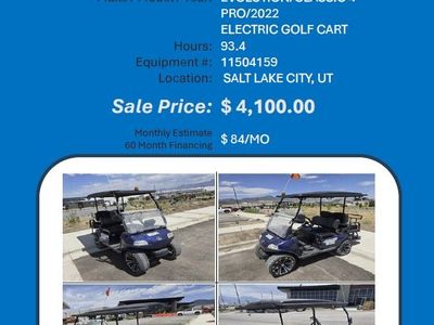 Golf Cart Ele Evolution clsisic 4 Pro2022 93.1 hrs 4100 K